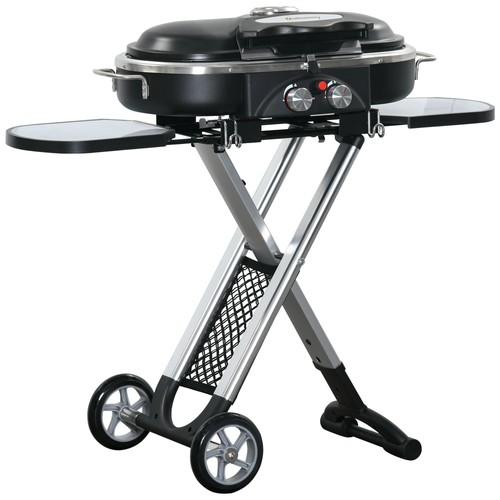 Burner gas bbq trolley grill - trolley,