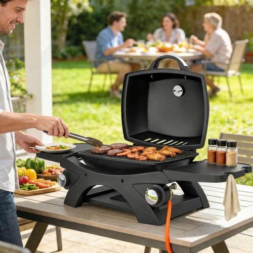 Gas grill with detachable - with, 2