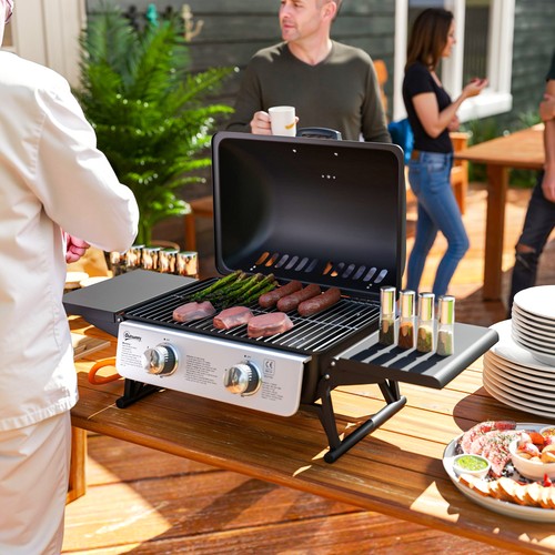 Burner gas bbq grill with - 2,