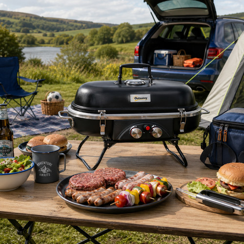 Foldable gas bbq - grill, 2