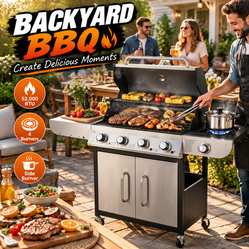 Burner bbq propane gas grill - bbq,