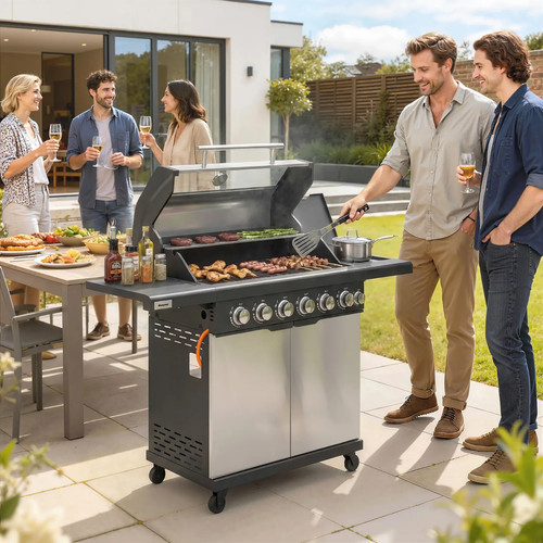 7burner gas bbq grill - gas,