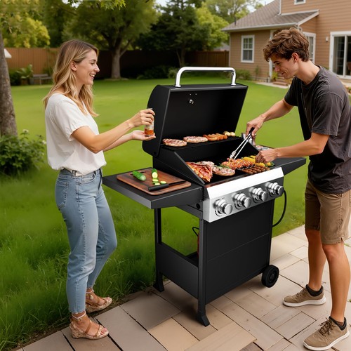 Burner propane gas - 4-burner, bbq