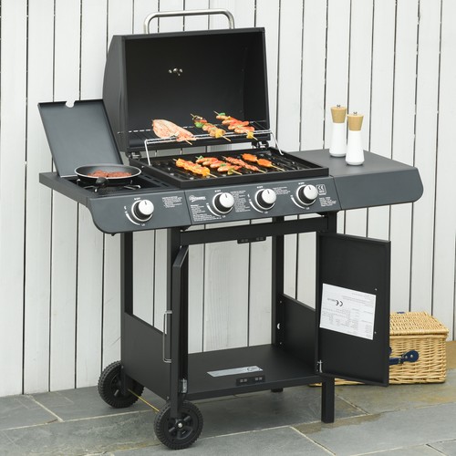 Burner gas bbq grill - 3+1,