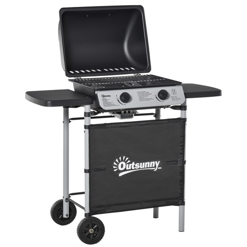 Gas bbq grill with - grill, 2x