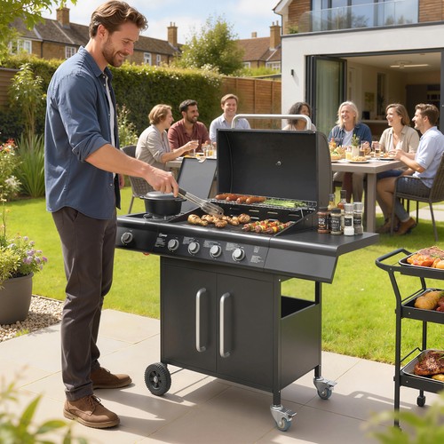 Burner gas bbq grill with - gas,