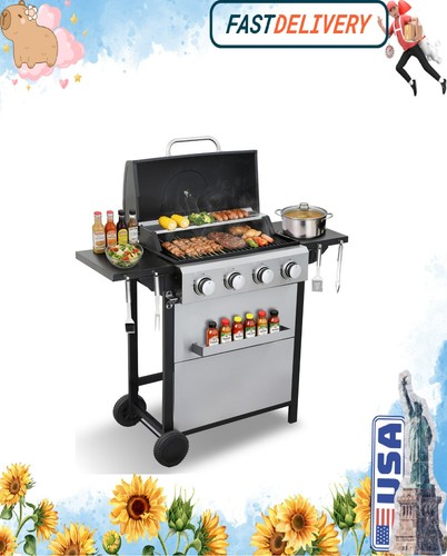 Burner gas grill with - 4,